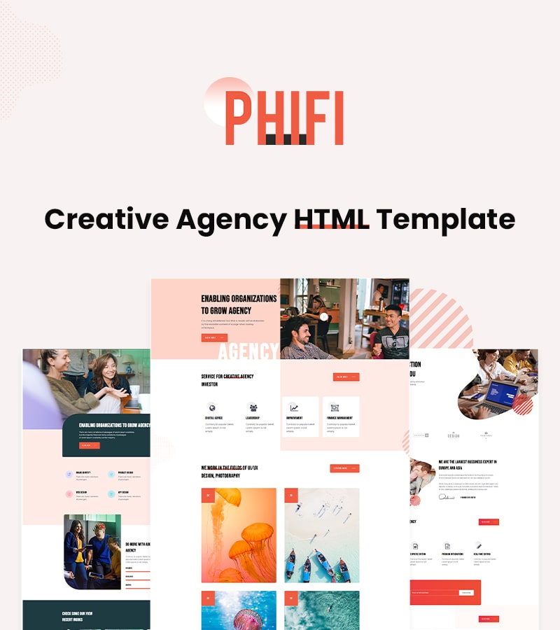 Phifi - Creative Agency HTML Template Free creative agency html template free Phifi HTML 01 min