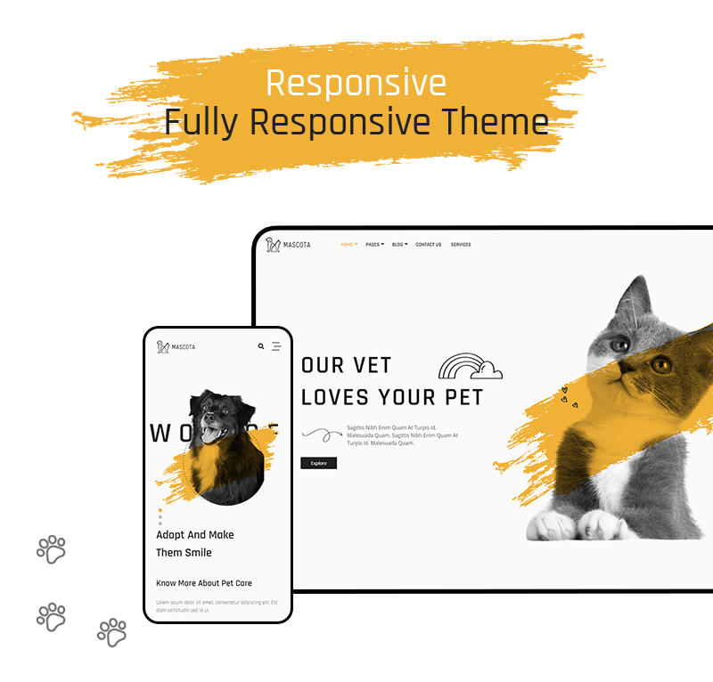 Free Petcare WordPress Theme | Mascota | Iqonic Design free wordpress theme for petcare Mascota WordPress 04 responsive