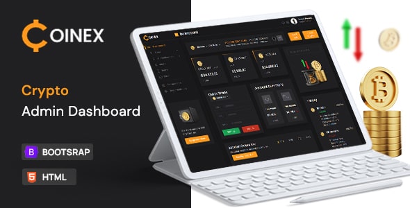 Free Crypto Admin Dashboard | Coinex Lite | Iqonic Design