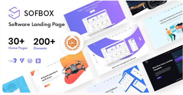 Technology and SaaS Multipurpose Software Landing Page | Sofbox | Iqonic Design  10 Modern Startup Business WordPress Themes For Digital Entrepreneurs Screenshot 1 1