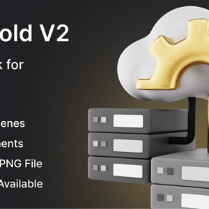 Premium 3D Icon Pack for Technology | BlackGold V2 Pro | Iqonic Design