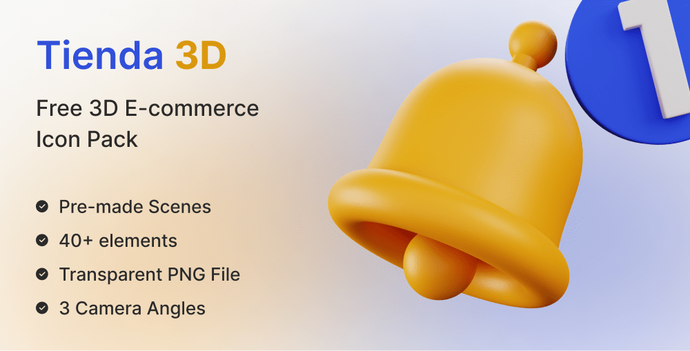Best Free 3D Icon Pack for E-commerce Stores | Tienda | Iqonic Design