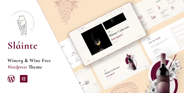 Best Free WordPress Theme for Wine Shop | Slainte Lite | Iqonic Design Free Design Resources for UIUX Free Design Resources for UIUX Slaint Small preview