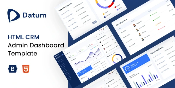 Free CRM HTML Admin Dashboard Template | Datum Lite | Iqonic Design 12+ free bootstrap admin templates and dashboard ui kits for web developers 12+ Free Bootstrap Admin Templates and Dashboard UI Kits for Web Developers datum small preview