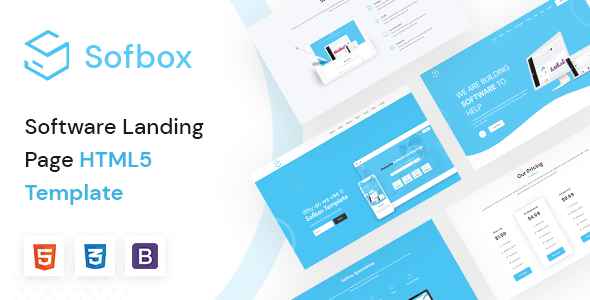 Free Software Landing Page HTML5 Template | Sofbox Classic | Iqonic Design 4 best free website templates for startup business 4 Best Free Website Templates for Startup Business sofbox Classic1