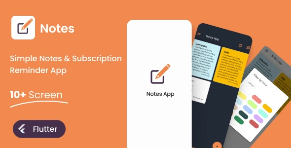 Subscription Reminder App Using Flutter | Notes App | Iqonic Design