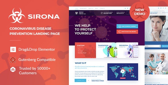 Sirona 15 medical and healthcare management wordpress themes for medicals, doctors, and clinics 15 Medical and Healthcare Management WordPress Themes for Medicals, Doctors, and Clinics Sirona1