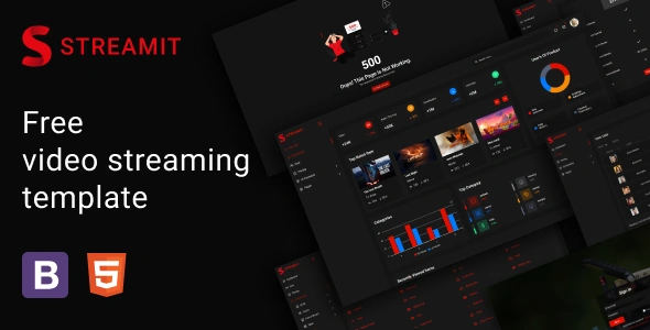 Free Video Streaming HTML Admin Template | Streamit Lite | Iqonic Design Free Design Resources for UIUX Free Design Resources for UIUX Small Preview Webp