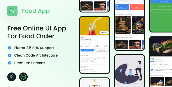 Flutter Food Ordering App Free | Food App | Iqonic Design Free Design Resources for UIUX Free Design Resources for UIUX preview 2