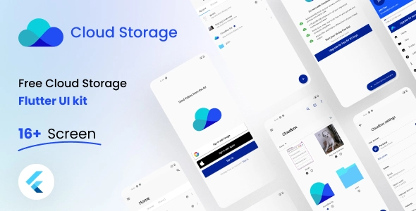 Cloud Storage | Cloud Storage Flutter UI Kit Free | Iqonic Design  11+ Flutter UI Kits For Flutter Developers 01 small preview banking
