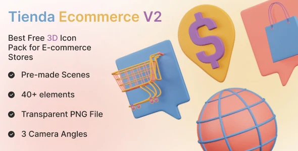 Best Free 3D illustrations for E-commerce Stores | Tienda E-commerce V2 | Iqonic Deisgn  Black Friday Deals Teinda Small Preview 03