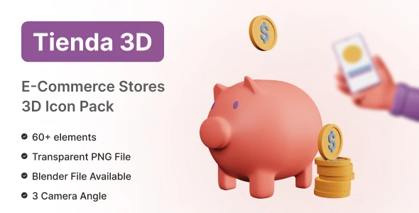 3D illustrations for E-commerce Stores | Tienda E-commerce V2 Pro | Iqonic Design
