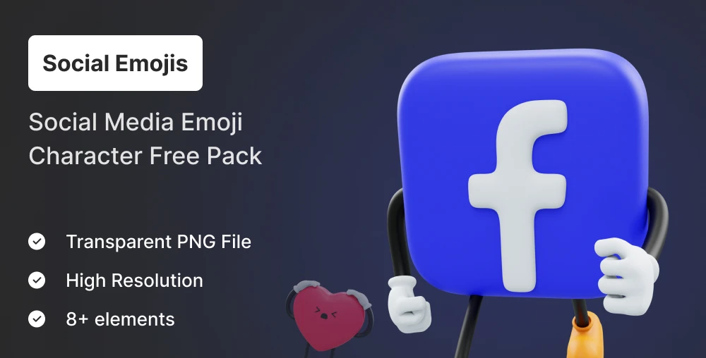 Free 3D Emoji for Social Media | Social Media Emoji 3D | Iqonic Design