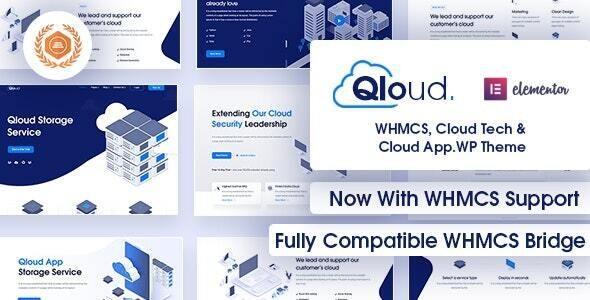 WHMCS Cloud Computing Apps and Server WordPress Theme | Qloud | Iqonic Design 10 best elementor wordpress themes for agencies &amp; freelancers 2022 10 Best Elementor WordPress Themes For Agencies &#038; Freelancers 2022 Qloud1 1
