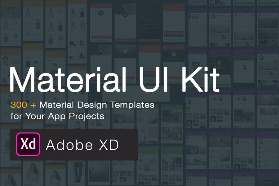 Material Design best 10 adobe xd ui kit that is designers' dream come true Best 10 Adobe XD UI Kit That Is Designers&#8217; Dream Come True Material Design UI KIT 300 for XD1