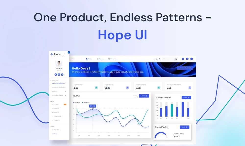 One Product, Endless Patterns – Hope UI  One Product, Endless Patterns &#8211; Hope UI Patterns