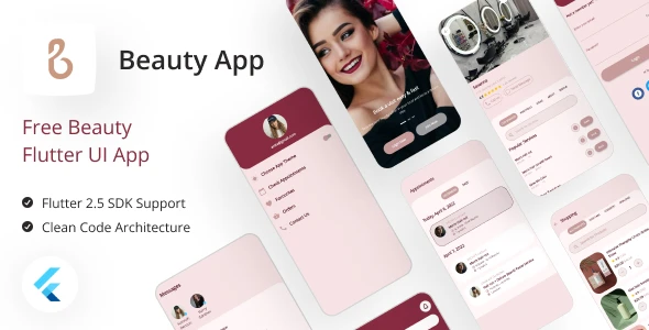 Flutter UI Kit Free for Salon Booking App | Beauty Master App | Iqonic Design  Home small preview 3