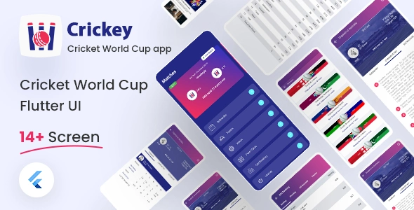 Live Cricket Score Flutter UI Kit Free Crickey Iqonic Design